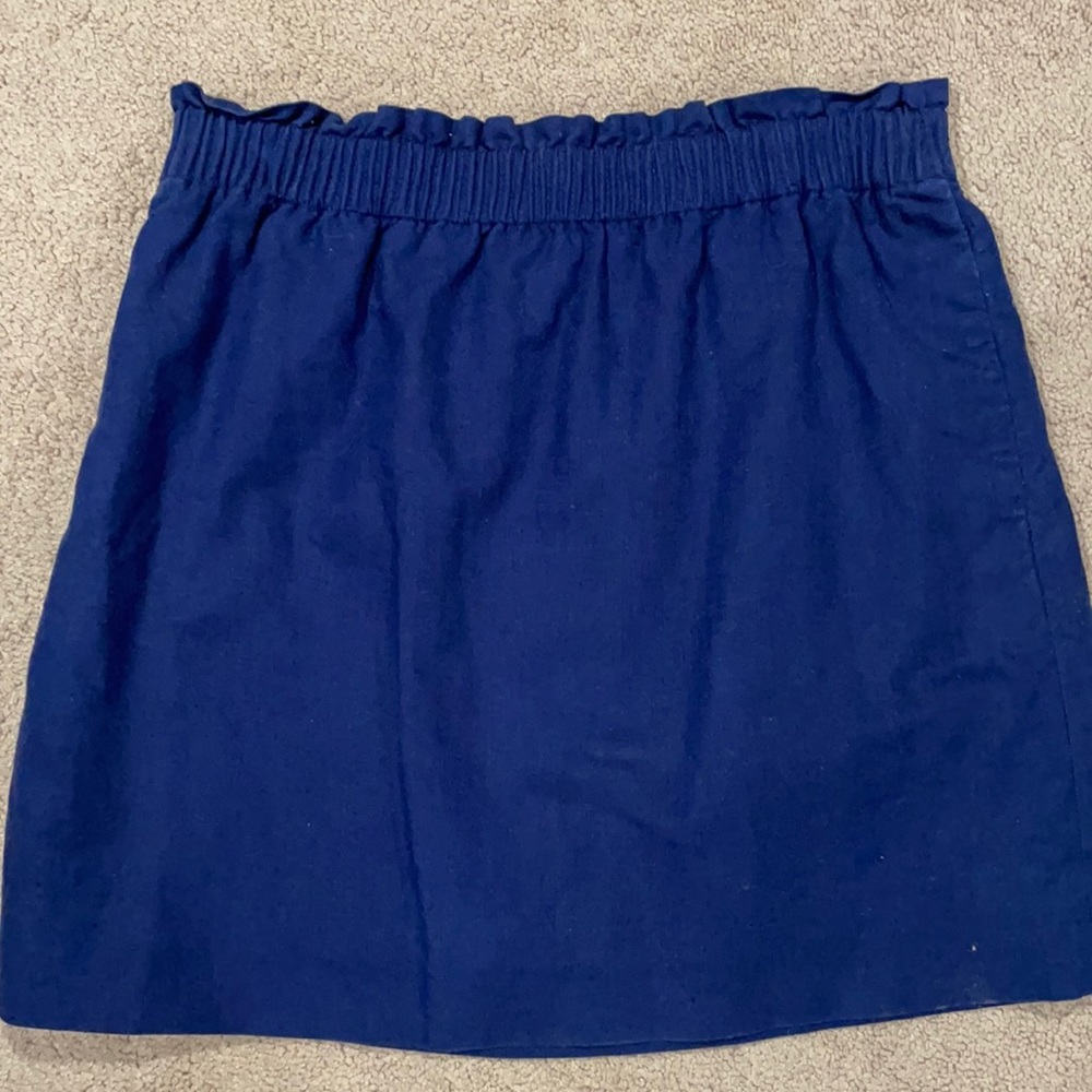 JCrew linen/cotton elastic waist pull on skirt